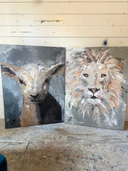 *Lion of Judah - 24x30 - Hand-Glazed*