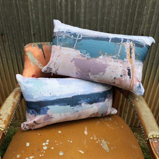 He Calms the Storms So the Waves Are Still Pillow - Deann Art