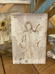 With Brave Wings She Flies Acrylic Block