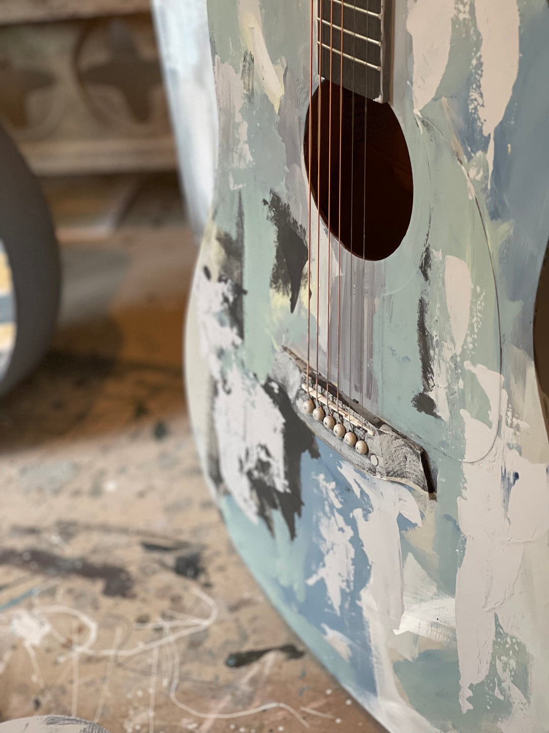 Acoustic Guitar Painted by DeAnn – DeannArt
