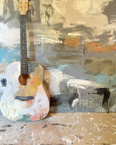 Acoustic Guitar Painted by DeAnn